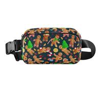 Sac banane pour femme en forme de bonhomme en pain d'épice ludique, sac banane mignon et étanche, bonhomme en pain d'épices, 20,3 x 13,5 x 5,8 cm, bonhomme en pain d'épices amusant, 20,3 x 5,3 x 5,8