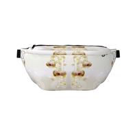 Sac banane pour femme et homme avec boules de Noël, rubans, étoiles, grande taille, sac banane facile à transporter