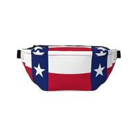 Sac banane pour femme et homme avec imprimé drapeau de l'État du Texas, grand sac banane pour randonnée, voyage, sac banane facile à transporter