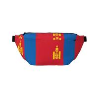 Sac banane pour femme et homme avec imprimé drapeau mongol - Grand sac banane pour randonnée, voyage, sac banane facile à transporter