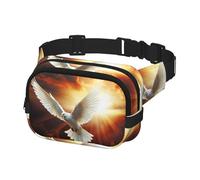 Sac banane pour femme et homme - Sac banane Dove Sun Art avec sangles réglables - Sac de poitrine de voyage - Noir - Taille unique, Noir , Taille unique