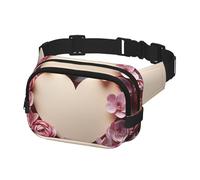 Sac banane pour femme et homme - Sac banane en forme de cœur avec sangles réglables - Sac de poitrine de voyage à bandoulière