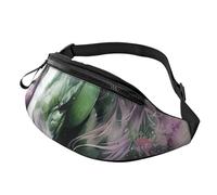 Sac banane pour femme - Grand sac à bandoulière tendance - Boîte aux lettres - Sac banane pour voyage, Motif cheval Vert, Taille unique