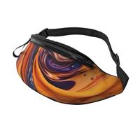 Sac banane pour femme - Grand sac à bandoulière tendance - Boîte aux lettres - Sac banane pour voyage, Tissu tie-dye violet, Taille unique