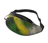 Sac banane pour femme - Grand sac à bandoulière tendance - Golden Retriever et fleurs - Sac banane pour voyage, Drapeau jamaïque., Taille unique