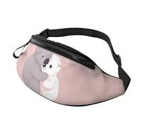 Sac banane pour femme - Grand sac à bandoulière tendance - Golden Retriever et fleurs - Sac banane pour voyage, Koala et ours, Taille unique