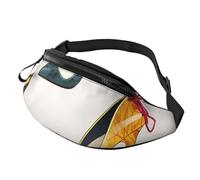 Sac banane pour femme - Grand sac à bandoulière tendance - Motif cœur coloré - Pour voyage, Chaussures à talons hauts, Taille unique