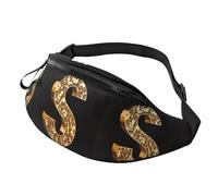 Sac banane pour femme - Grand sac à bandoulière tendance - Motif dollar doré - Sac banane pour voyage, Signe en forme de dollar doré, Taille unique