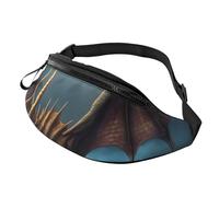 Sac banane pour femme - Grand sac à bandoulière tendance - Motif écureuil mangeur de noix - Sac banane pour voyage, Dragon volant., Taille unique