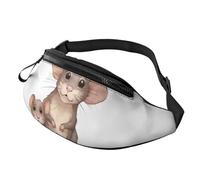Sac banane pour femme - Grand sac à bandoulière tendance - Motif écureuil mangeur de noix - Sac banane pour voyage, Deux rats, Taille unique