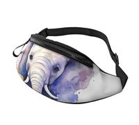 Sac banane pour femme - Grand sac à bandoulière tendance - Motif éléphant - Aquarelle, Aquarelle éléphant mignon, Taille unique