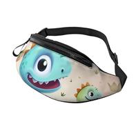 Sac banane pour femme - Grand sac à bandoulière tendance - Motif éléphant mignon - Pour voyage, Dinosaure mignon 1, Taille unique