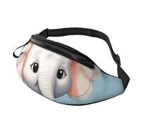 Sac banane pour femme - Grand sac à bandoulière tendance - Motif éléphant mignon - Pour voyage, Éléphant mignon 1, Taille unique