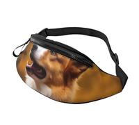 Sac banane pour femme - Grand sac à bandoulière tendance - Motif empreintes de pattes de chien - Sac banane pour voyage, Chute de chien, Taille unique