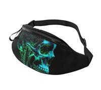 Sac banane pour femme - Grand sac à bandoulière tendance - Pingouin - Paysage glacé, Squelette vert, Taille unique