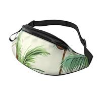 Sac banane pour femme - Grand sac à bandoulière tendance - Sac banane en bois pour le voyage, Cocotier d'été, Taille unique