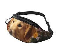 Sac banane pour femme - Grand sac à bandoulière tendance - Sac banane gothique pour Halloween, Golden Dog, Taille unique