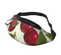 Sac banane pour femme - Grand sac à bandoulière tendance - Sac banane pour voyage, Fruits de cerise., Taille unique