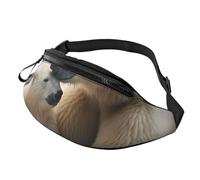 Sac banane pour femme - Grand sac à bandoulière tendance - Sac banane pour voyage - Grenade, Ours polaire Love, Taille unique