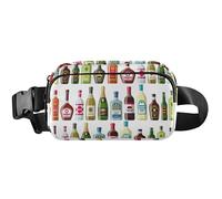 Sac banane pour femme - Imperméable - Antivol - Tendance - Bouteille colorée - 20,3 x 13,5 x 5,8 cm - Bouteille colorée - 20,3 x 13,5 x 5,8 cm, Bouteille tendance colorée, 8 x 5.3 x 2.3 inch, Drôle et