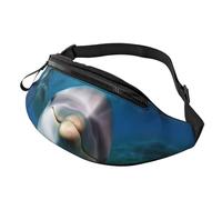 Sac banane pour femme Mem Fashion Sac banane à bandoulière drôle dauphin qui vous regarde, sac banane avec sangle réglable