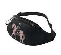 Sac banane pour femme Mem Fashion - Sac banane à bandoulière pour dressage, cavalier, cheval - Avec sangle réglable - Noir - Taille unique, Noir , Taille unique