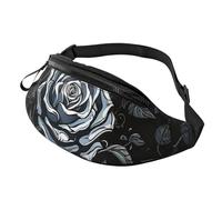 Sac banane pour femme Mem Fashion - Sac banane gothique rose avec sangle réglable - Noir - Taille unique, Noir , Taille unique