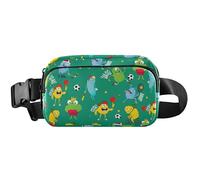 Sac banane pour femme - Motif monstres mignons - Vert - 20,3 x 13,5 x 5,8 cm - Vert - 20,3 x 13,5 x 5,8 cm, Monstres mignons Vert, 8 x 5.3 x 2.3 inch, Drôle et mignon