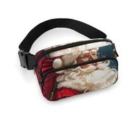 Sac banane pour femme - Motif Père Noël grimpé dans la cheminée - Poches zippées - Sangle réglable - Portefeuille pour voyage, cyclisme, course à pied, randonnée, style 20 x 13 cm, Style :, 20x13cm