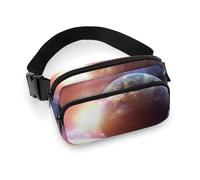 Sac banane pour femme - Motif planètes dans l'espace - Poches zippées - Sangle réglable - Portefeuille pour voyage, cyclisme, course à pied, randonnée, style 20 x 13 cm, Style :, 20x13cm