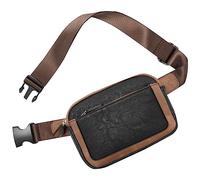 Sac banane pour femme Partout, sac banane en cuir végétalien avec sangle réglable, sac banane fin pour femme, bronze, Taille unique