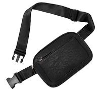 Sac banane pour femme Partout, sac banane en cuir végétalien avec sangle réglable, sac banane pour enfants (noir, taille unique)