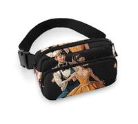 Sac banane pour femme - Petit motif - Sac de ceinture à fermeture éclair - Sangle réglable - Pour voyage, cyclisme, course à pied, randonnée, style 20 x 13 cm, Style :, 20x13cm