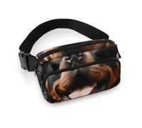 Sac banane pour femme - Sac à bandoulière cool Rottweiler Dog ArtBelt - Poches à fermeture éclair - Sangle réglable - Portefeuille pour voyage, cyclisme, course à pied, randonnée, style 20 x 13 cm,