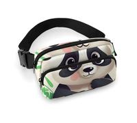 Sac banane pour femme - Sac à bandoulière panda - Poches zippées - Sangle réglable - Portefeuille pour voyage, cyclisme, course à pied, randonnée, style 20 x 13 cm, Style :, 20x13cm