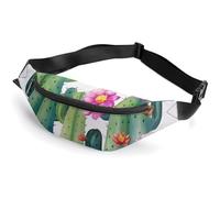 Sac banane pour femme - Sac banane de voyage avec sangle réglable - Motif cactus - 36 x 15 cm, Style :, 36*15cm