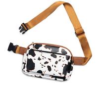 Sac banane pour femme, sac banane hydrofuge, sac à bandoulière avec sangle réglable pour voyage, fête, festival, rave, course à pied, randonnée, marron, Mode et loisirs