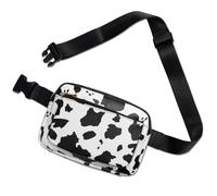 Sac banane pour femme, sac banane hydrofuge, sac à bandoulière avec sangle réglable pour voyage, fête, festival, rave, course à pied, randonnée, Noir , Mode et loisirs