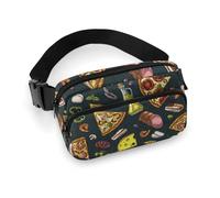 Sac banane pour femme - Sac banane tendance pour jambon, poivre, pizza, sac à bandoulière pour femme