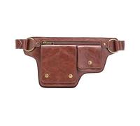 Sac Banane pour Femme, Sac Ceinture en PU, Sac à Main Polyvalent, Sac de, Gothique, élégant, Steampunk, Sac Banane Réglable, Rouge-Marron
