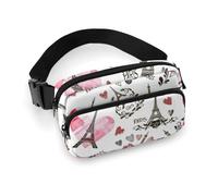 Sac banane pour femme - Tour Eiffel Paris Cœur Sac banane Sac à bandoulière pour femme