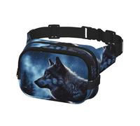 Sac Banane pour Femmes et Hommes, Ceinture Lonely Wolf, avec Sangles réglables, Poitrine, à bandoulière de Voyage