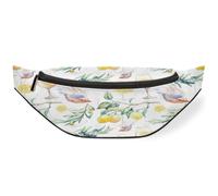 Sac banane pour femmes, hommes, filles, garçons, enfants, motif ancre de branche de citron, sac banane pour voyage, sport, course à pied, couleur, M