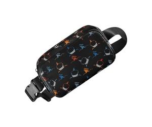 Sac banane pour homme avec sangle réglable et pochette réfléchissante, D | Sac ceinture de marche à fermeture éclair pour téléphone portable, randonnée, clés, voyage, cyclisme