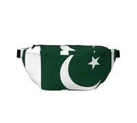 Sac banane pour homme et femme avec bandoulière réglable, grand sac banane de randonnée pour course à pied, cyclisme, motif drapeau du Pakistan, noir, taille unique, Noir , Taille unique