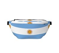 Sac banane pour homme et femme avec bandoulière réglable, grand sac banane de randonnée pour la course à pied, le cyclisme, motifs drapeau argentin, noir, taille unique, Noir , Taille unique