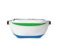 Sac banane pour homme et femme avec bandoulière réglable, grand sac banane de randonnée pour la course à pied, le cyclisme, motif drapeau de la Sierra Leone, noir, taille unique, Noir , Taille unique