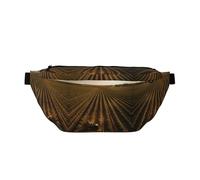 Sac banane pour homme et femme avec bandoulière réglable, grand sac banane de randonnée pour la course à pied, le cyclisme, motifs terre d'espoir, Noir , Taille unique