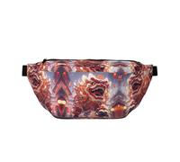Sac banane pour homme et femme avec bandoulière réglable - Grand sac de taille pour la course à pied, le cyclisme, la danse du lion, Noir , Taille unique