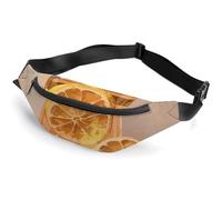Sac banane pour homme et femme avec bocal en verre - Sac banane de sport avec sangle réglable - Pour voyage, course à pied, entraînement, blanc, 36,6 x 15,9 cm, blanc, 14.2x5.9 Inches